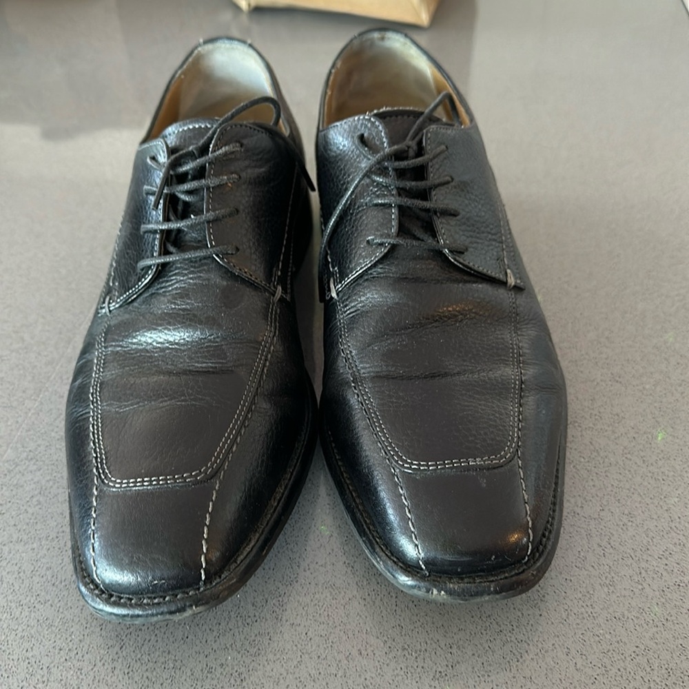 Italian black leather shoes